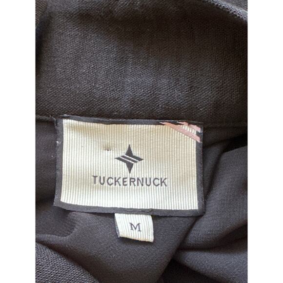 TUCKERNUCK Eyelet Jane Blouse Top M Black Bishop Sleeve Sheer Layer Coquette - Picture 8 of 14